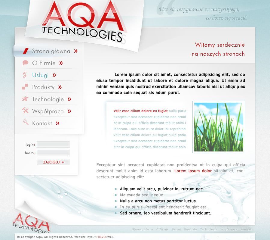 strona www dla oczyszczalni