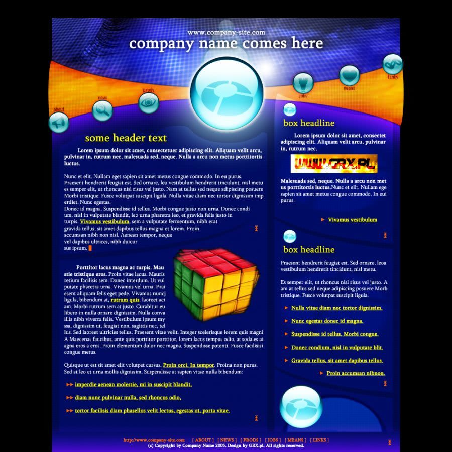 strona www dla reklamy produktu