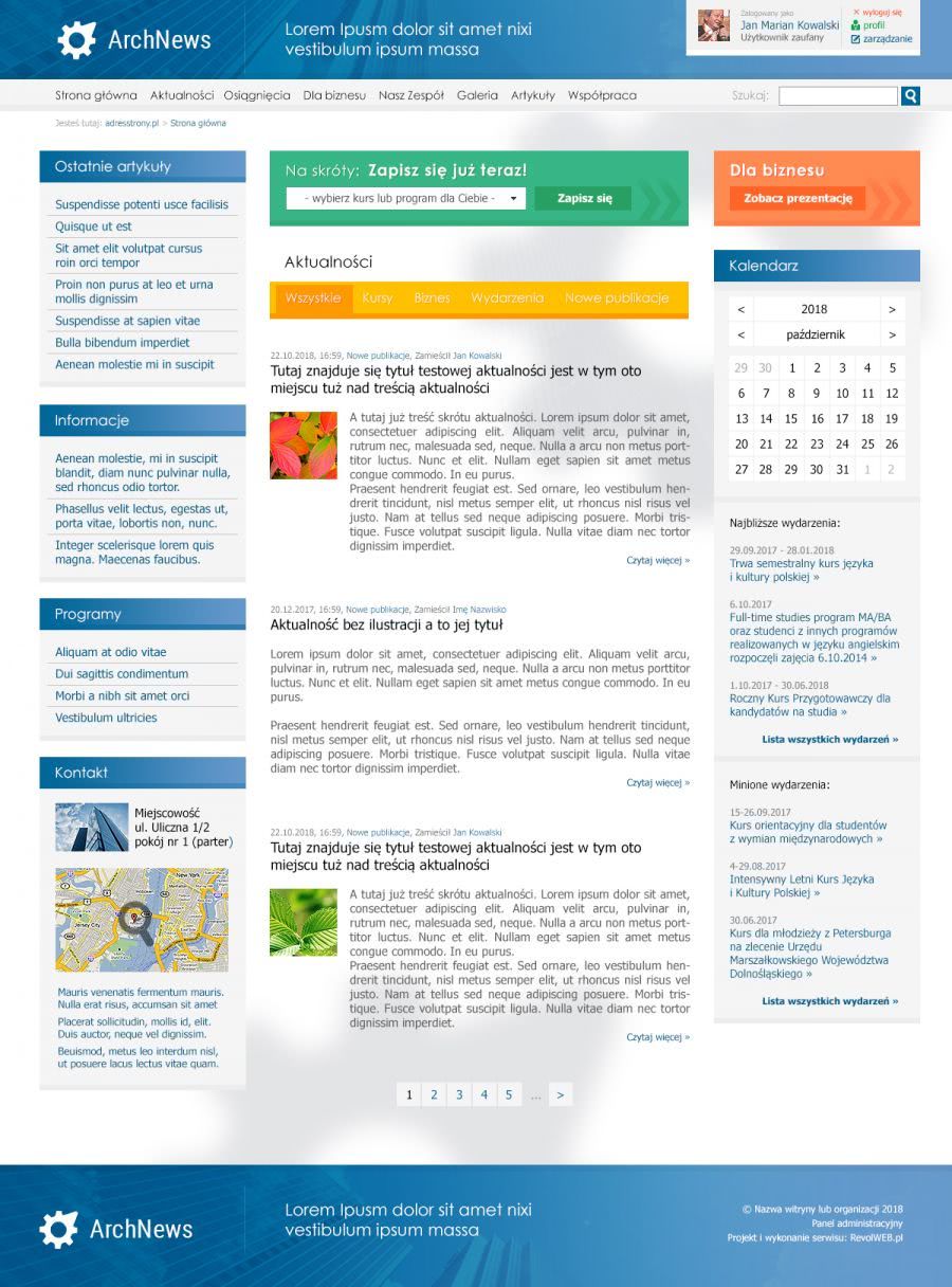 strona dla serwisu czytelniczego