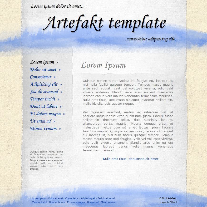 strona www dla bloga artystycznego