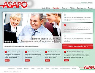 Szablon www dla projektów takich jak strona www dla dostawcy rozwiazaĹ it: Asapo