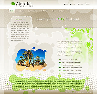 Szablon www dla projektów takich jak strona www dla wydawnictwa: Atractics
