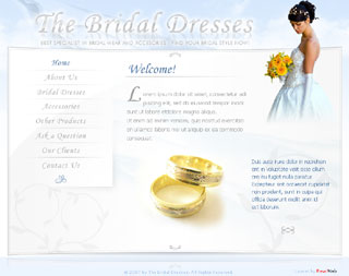 Szablon www dla projektów takich jak strona www dla producenta Ĺlubnego: Bridal