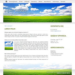 Szablon www dla projektów takich jak strona www do prezentacji usĹug copyrighterĂłw: Calmi