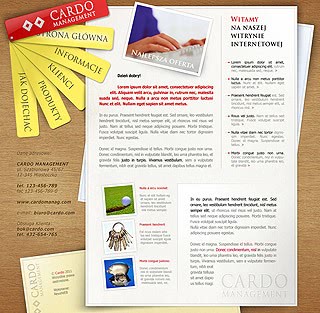 Szablon www dla projektów takich jak strona www dla producenta materiaĹĂłw biurowych: Cardo