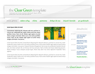 Szablon www dla projektów takich jak strona www dla bloga: Clear Green