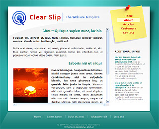 Szablon www dla projektów takich jak strona www dla apteki: Clear Slip