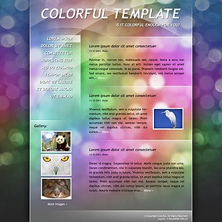 Szablon www dla projektów takich jak strona z artykuĹami: Colorful