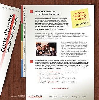 Szablon www dla projektów takich jak strona www dla firmy konsultingowej
: Consultantis
