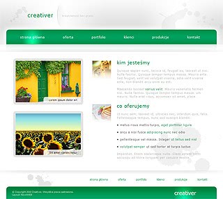 Szablon www dla projektów takich jak strona www dla agencji rozwojowej: Creativer