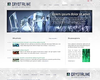 Szablon www dla projektów takich jak strona www dla firmy usĹugowej: Crystaline