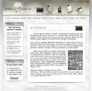 Szablon www dla projektów takich jak strona www dla usĹug produkcyjnych: Curtain