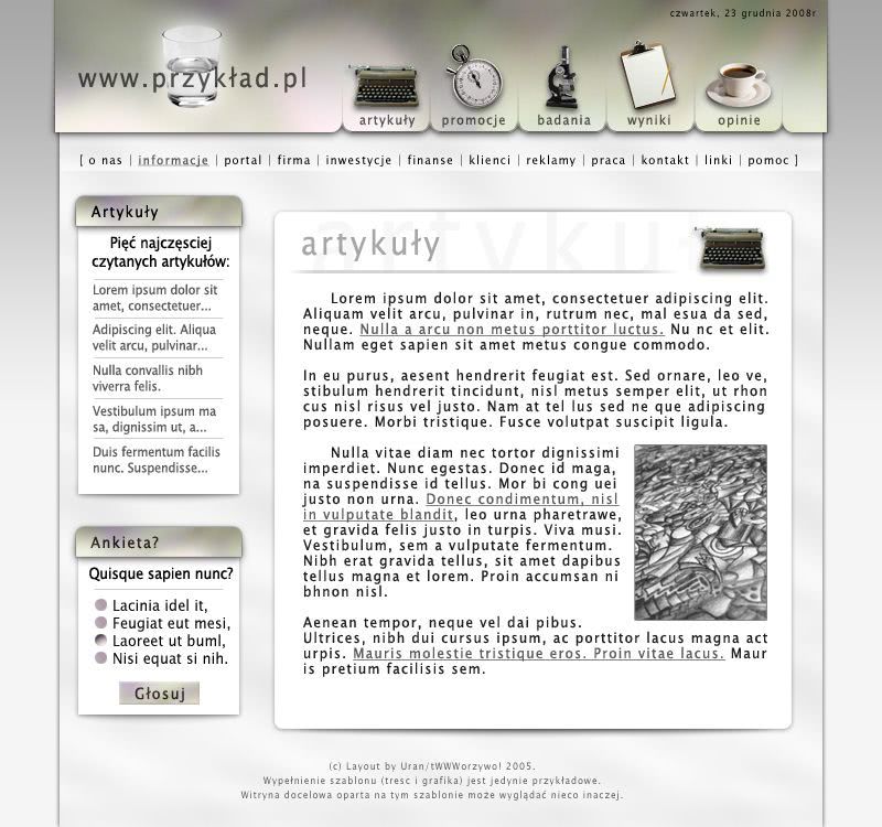 strona www dla usĹug produkcyjnych