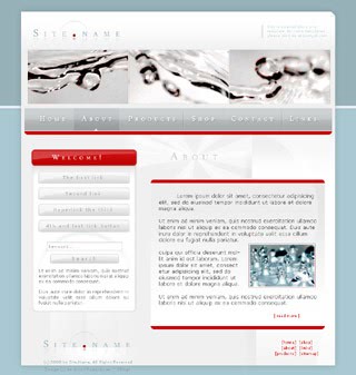 Szablon www dla projektów takich jak strona www dla agencji rozwoju: Drop Water