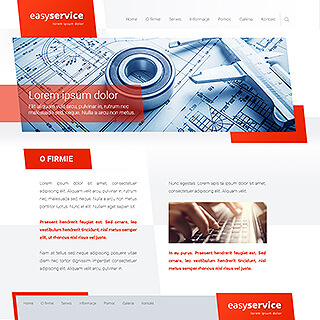 Szablon www dla projektów takich jak strona internetowa dla firmy technologicznej: Easy Service