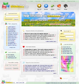 Szablon www dla projektów takich jak strona www dla sklepu internetowego: eCast