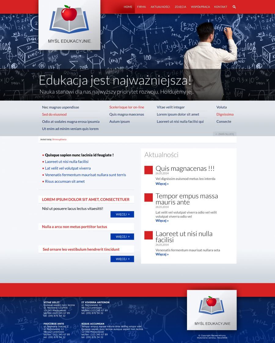 strona www dla aktualnoĹciowego serwisu edukacyjnego