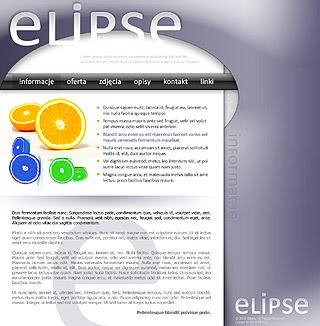 Szablon www dla projektów takich jak strona www dla produktu spoĹźywczego: Elipse