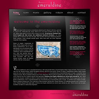 Szablon www dla projektów takich jak strona www dla producenta biĹźuterii: Emeraldine