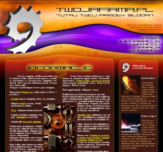 Szablon www dla projektów takich jak strona www dla prezentacji wirtualnej: First Color