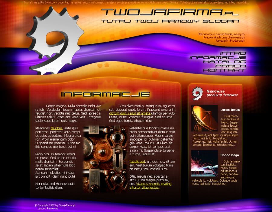 strona www dla prezentacji wirtualnej