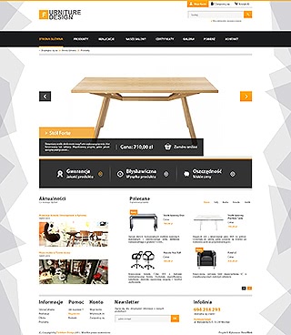 Szablon www dla projektów takich jak strona www dla producenta mebli: Furniture Design