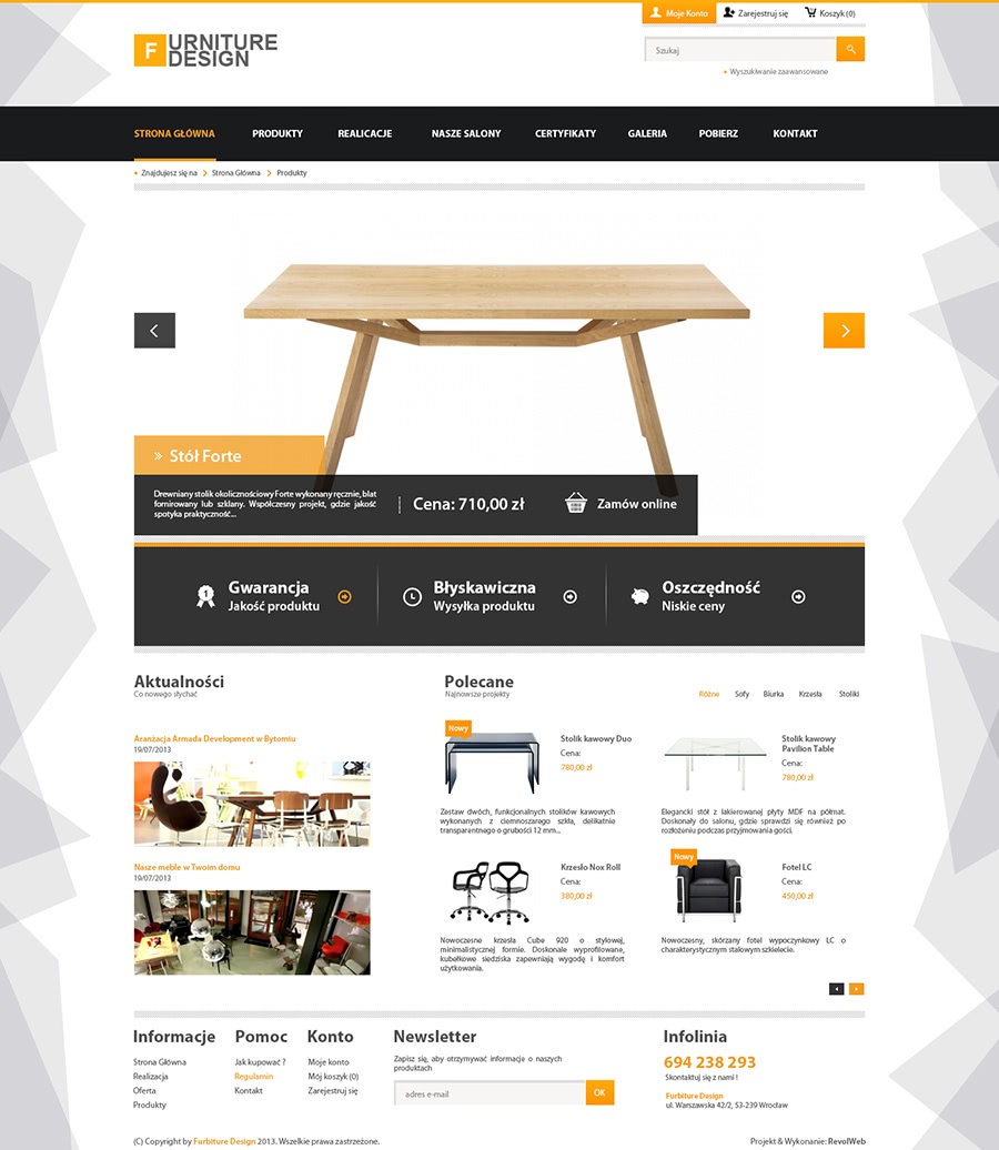 strona www dla producenta mebli