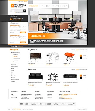 Szablon www dla projektów takich jak strona www dla sklepu meblowego: Furniture Design II