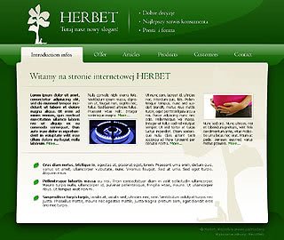 Szablon www dla projektów takich jak strona www dla organizacji ekologicznej: Herbet