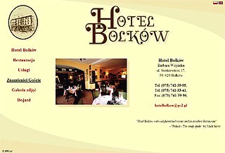 Szablon www dla projektów takich jak strona www dla hostelu: Hotel BolkĂłw