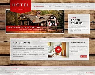 Szablon www dla projektów takich jak serwis www dla strony hotelowej: Hotelowa