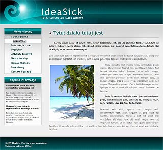 Szablon www dla projektów takich jak strona www dla inkubatora biznesu: IdeaSick
