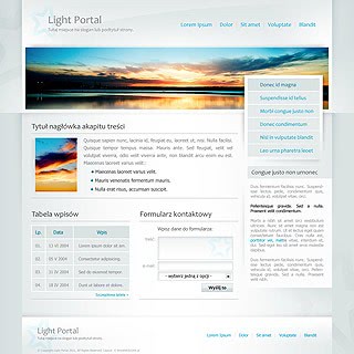 Szablon www dla projektów takich jak atrakcyjna strona dla firmy: Light Portal