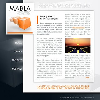 Szablon www dla projektów takich jak strona www dla studia: Mabla