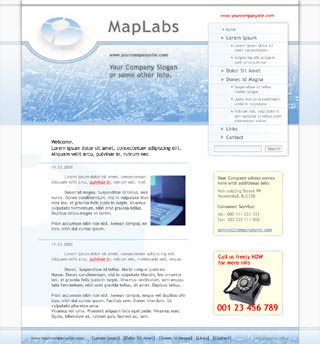 Szablon www dla projektów takich jak strona www dla firmy geodezyjnej: Map Labs