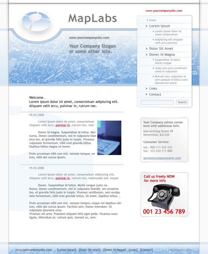 strona www dla firmy geodezyjnej