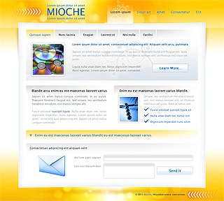 Szablon www dla projektów takich jak strona www dla firmy marketingowej: Mioche