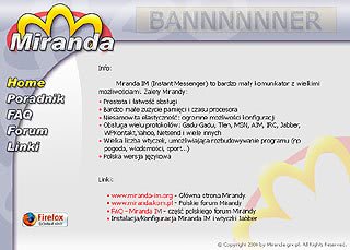 Szablon www dla projektów takich jak strona dla prezentacji usĹugi: Miranda