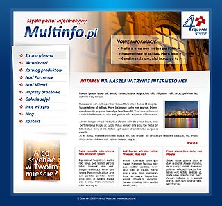 Szablon www dla projektów takich jak strona www dla zarzÄdcy nieruchomoĹci: Multinfo
