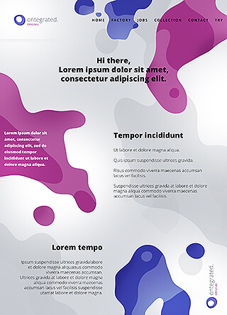 Szablon www dla projektów takich jak strona www prezentujÄca treĹÄ opisowÄ: Ontegrated