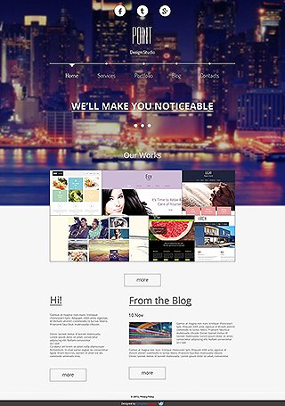 Szablon www dla projektów takich jak strona www dla agencji projektowej: Point Design