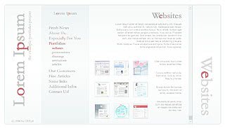 Szablon www dla projektów takich jak strona www dla minimalistycznego portfolio: Portfil