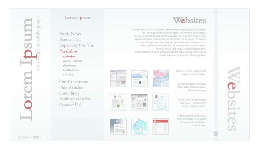 strona www dla minimalistycznego portfolio