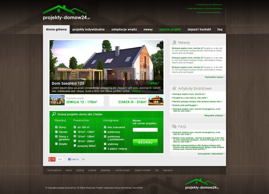 strona www dla architekta