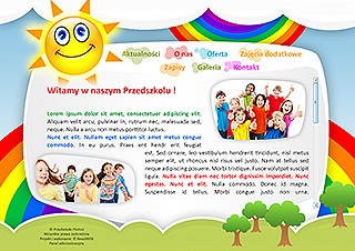 Szablon www dla projektów takich jak strona www dla przedszkola: Przedszkole Pi