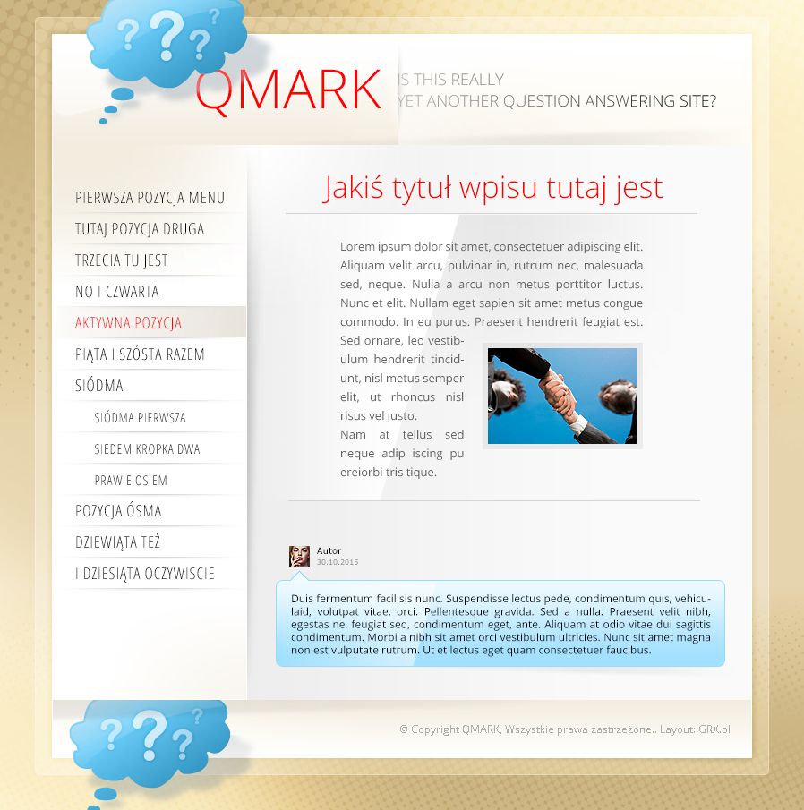 strona www z tekstami