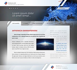 Szablon www dla projektów takich jak strona dla firmy it: Rigular