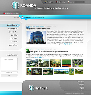 Szablon www dla projektów takich jak strona www prezentacji wiadomoĹci: Roanda