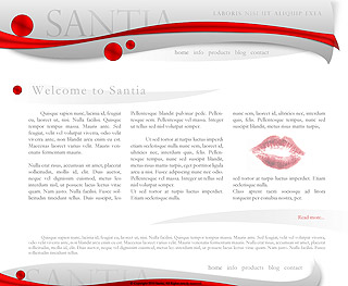 Szablon www dla projektów takich jak strona www dla fundacji: Santia