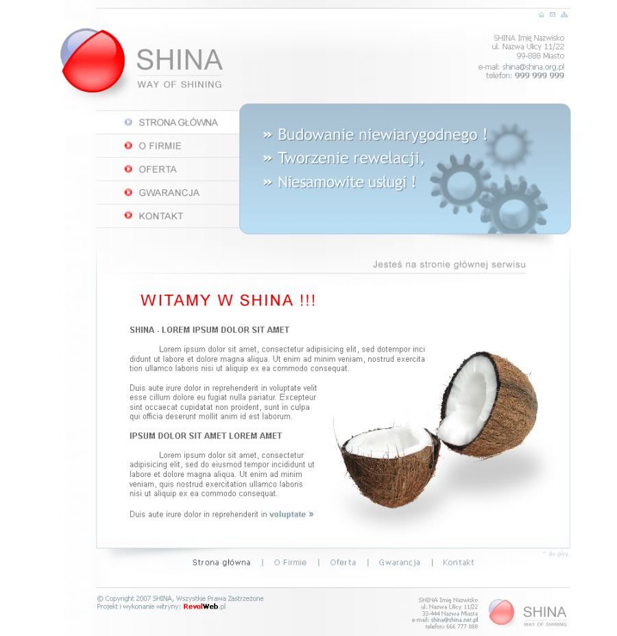 strona www dla firmy dystrybucyjnej